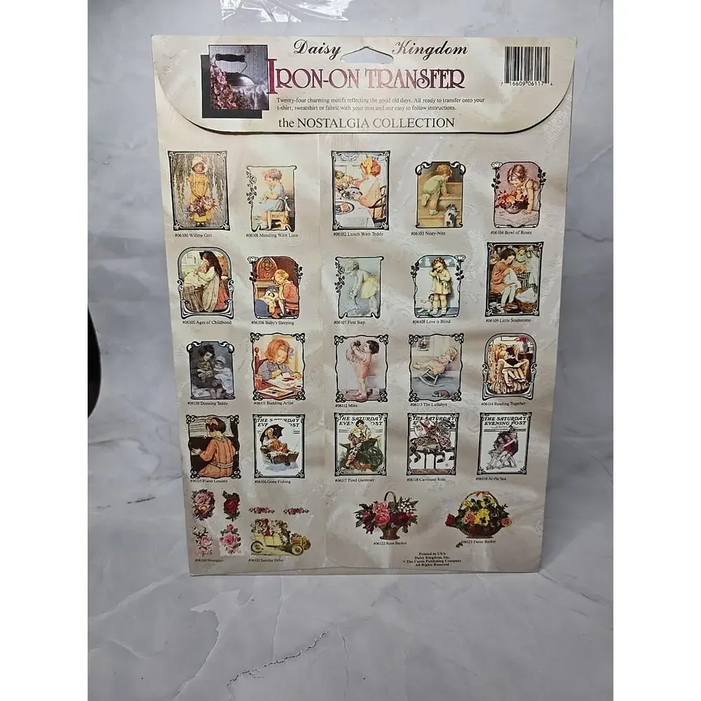 Daisy Kingdom Iron-On Transfer #06117 Tired Gardener Saturday Evening Post